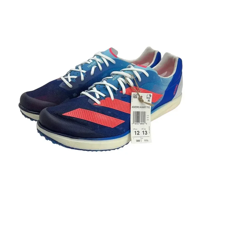 adidas Men's Adizero Avanti TYO Track Shoes Indigo Blue Turbo Size 12 New